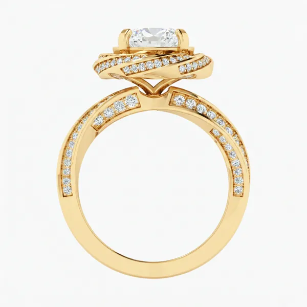 Bespoke Floral Diamond Ring - View 3