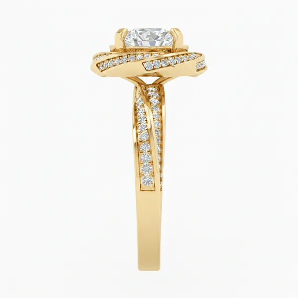 Bespoke Floral Diamond Ring - View 4