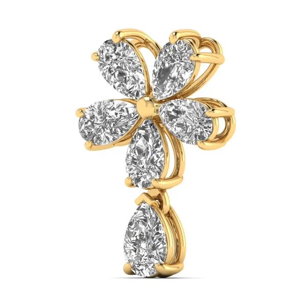 Ornate Butterfly Diamond Pendant - View 2