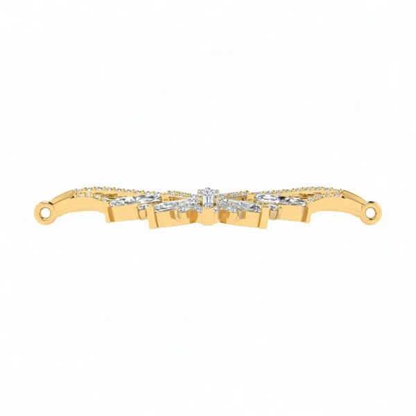 Graceful Auspicious Diamond Mangalsutra - View 4