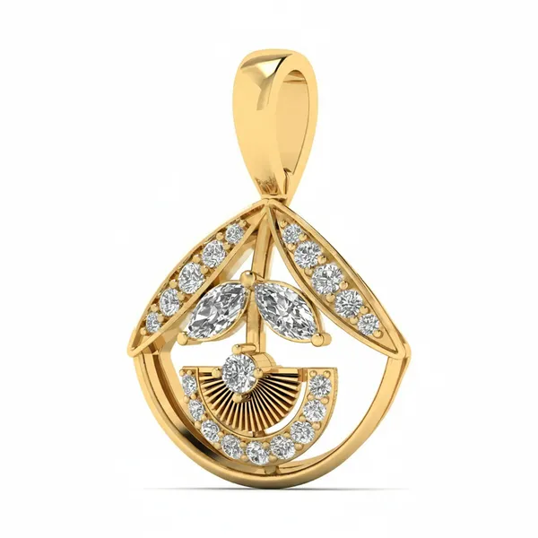 Majestic Emerald-Cut Diamond Pendant - View 2