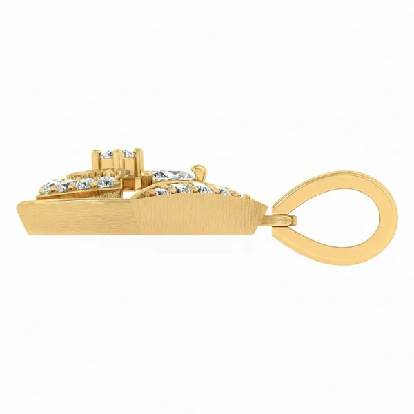 Majestic Emerald-Cut Diamond Pendant - View 3