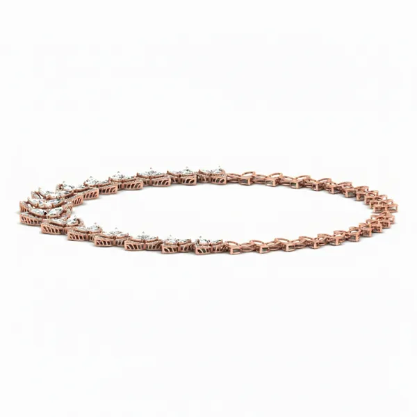 Ornate Festoon Diamond Necklace - View 2