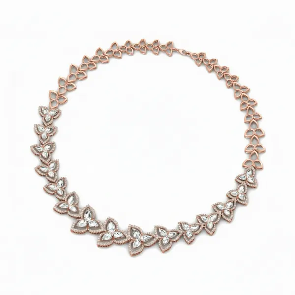Ornate Festoon Diamond Necklace - View 3