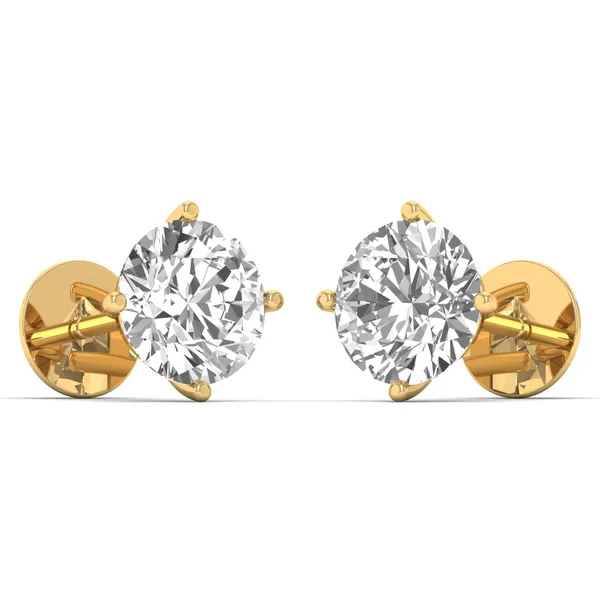 Navarino Single Diamond Studs - View 2