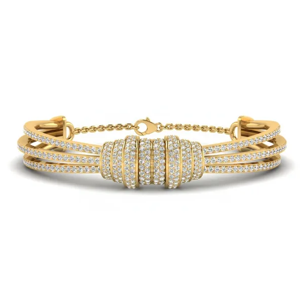 Bespoke Pave Diamond Bracelet - Laboratory-Grown Diamond Ladies Bracelet