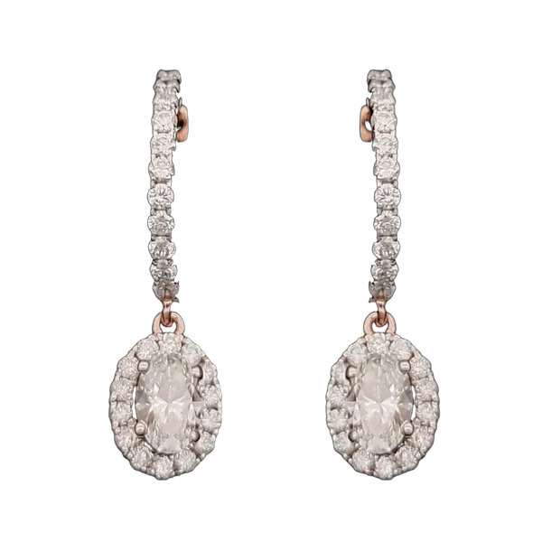 Serene Cascade Diamond Drop Earrings - View 2