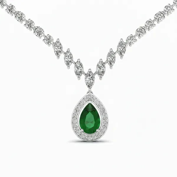 Chic Festoon Diamond Necklace - View 4