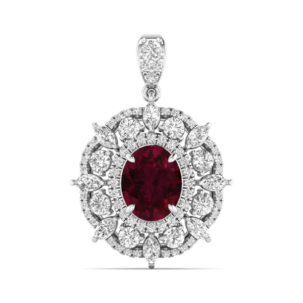 Delicate Floating Diamond Pendant - Laboratory-Grown Diamond Pendant