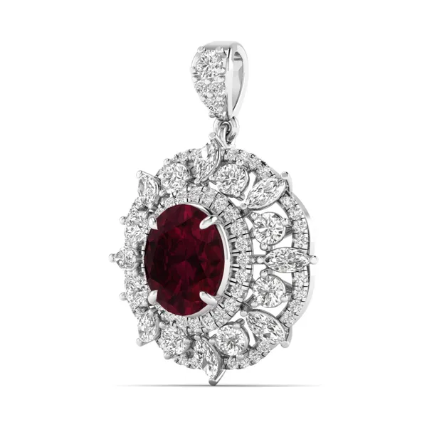 Delicate Floating Diamond Pendant - View 2