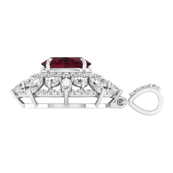 Delicate Floating Diamond Pendant - View 3