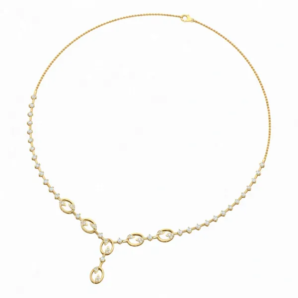 Shimmering Riviera Diamond Necklace - View 3