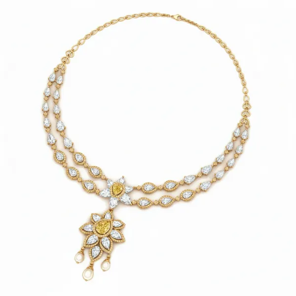 Sleek Nebula Diamond Necklace - View 3