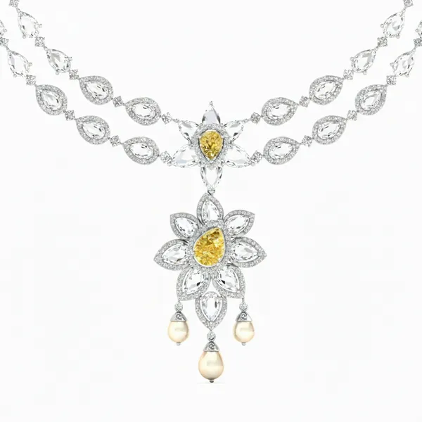 Sleek Nebula Diamond Necklace - View 4