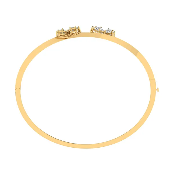 Dreamy Ribbon Diamond Bangle - View 3