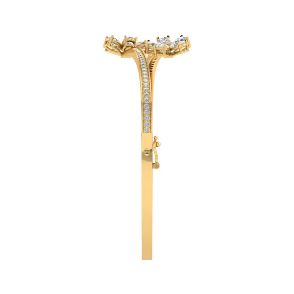 Dreamy Ribbon Diamond Bangle - View 4