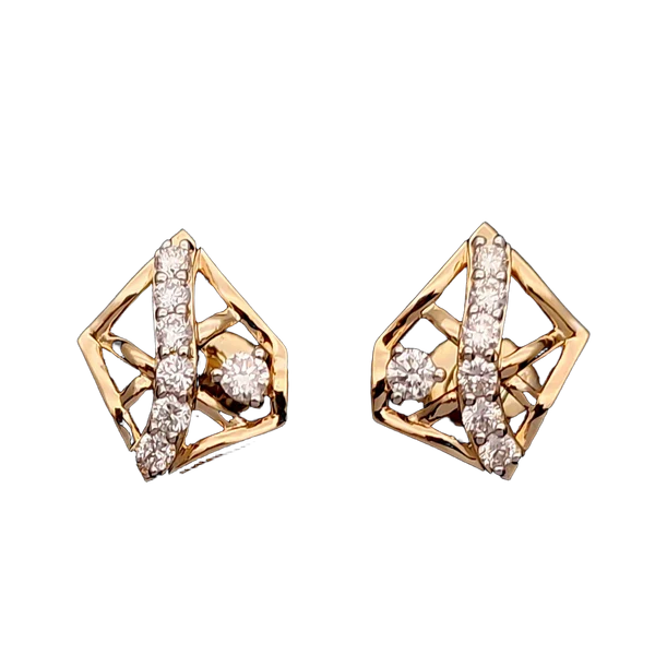 Delicate Halo Diamond Earrings - Laboratory-Grown Diamond Earrings