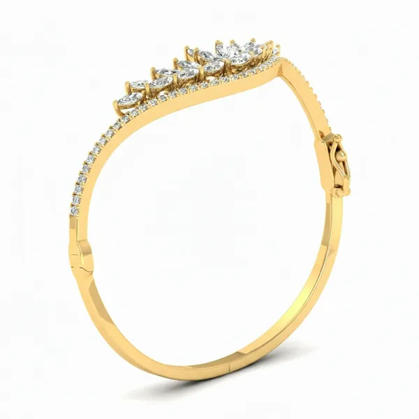 Ethereal Bezel Diamond Bangle - View 2
