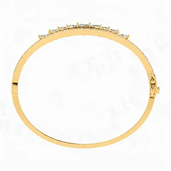 Ethereal Bezel Diamond Bangle - View 3