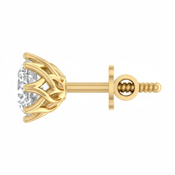 Heliana Fringe Solitaire Earrings - View 3