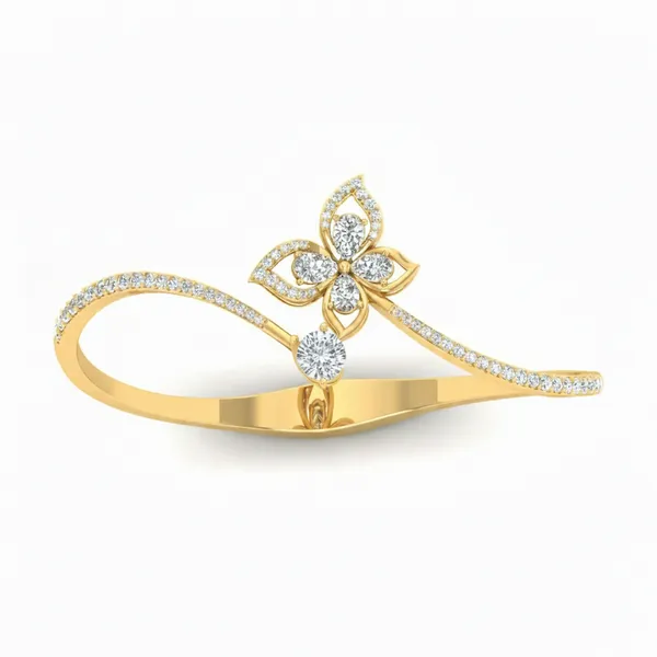 Delicate Accent Diamond Bangle - Laboratory-Grown Diamond Bangle