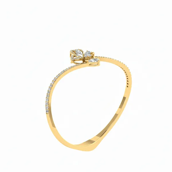 Delicate Accent Diamond Bangle - View 2