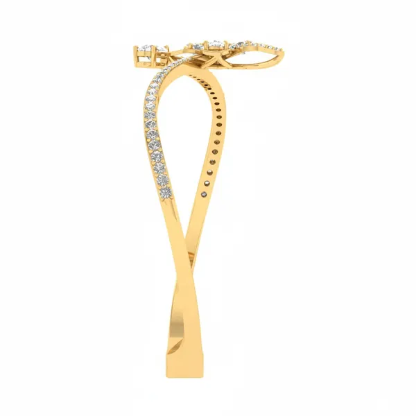 Delicate Accent Diamond Bangle - View 4