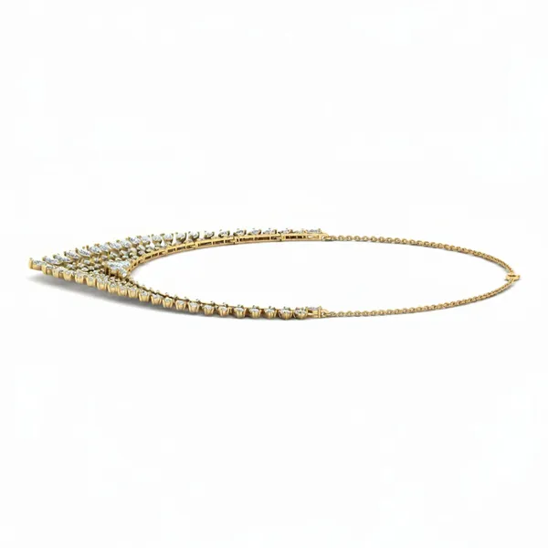 Bold Drop Diamond Necklace - View 2