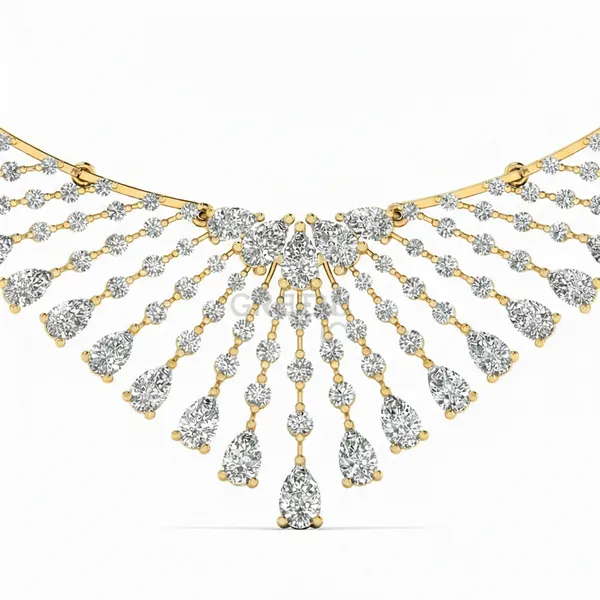 Bold Drop Diamond Necklace - View 4