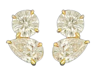 Blissful Harmony Diamond Stud Earrings - View 2