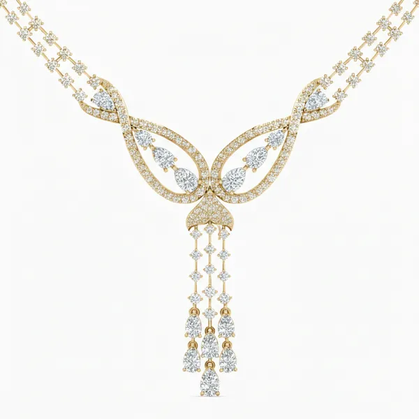 Ethereal Twilight Diamond Necklace - View 4