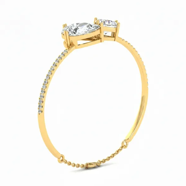Vivid Crown Diamond Bangle - View 2