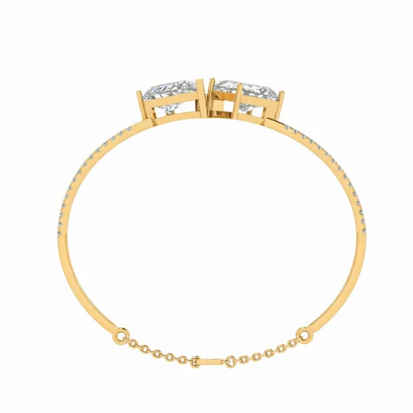 Vivid Crown Diamond Bangle - View 3