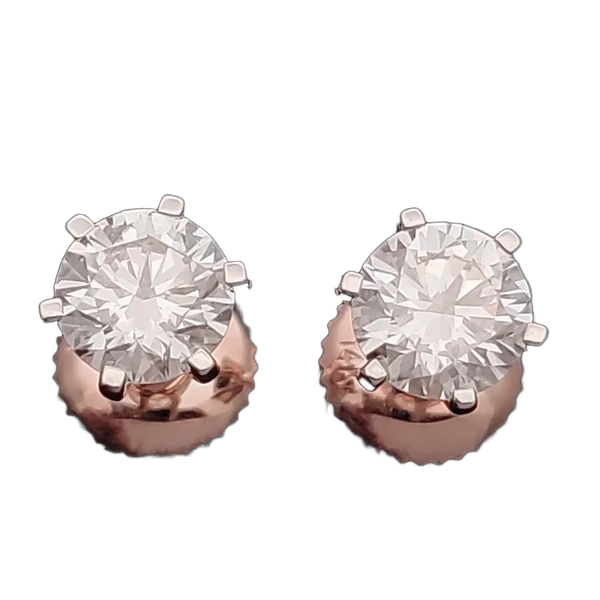 Elegant Riviera Diamond Stud Earrings - Laboratory-Grown Diamond Stud Earrings
