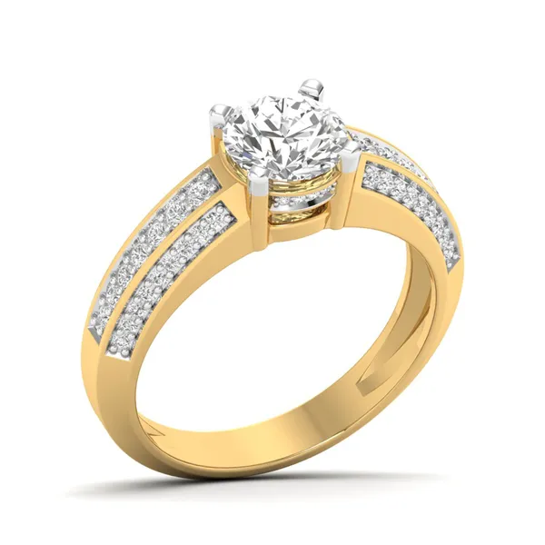 Shimmering Crown Diamond Ring - Laboratory-Grown Diamond Ladies Ring