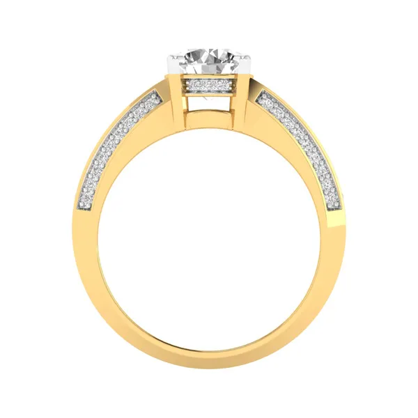 Shimmering Crown Diamond Ring - View 3