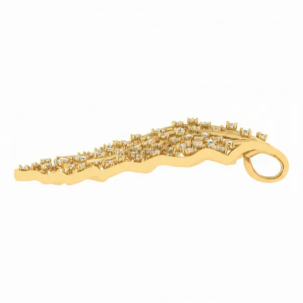 Classic Encrusted Diamond Pendant - View 3