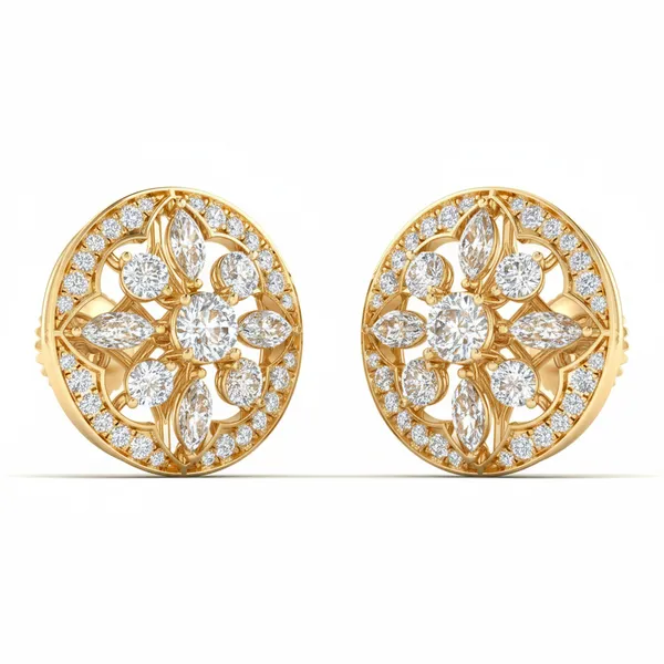 Paloma Dome Waterfall Earrings - View 2