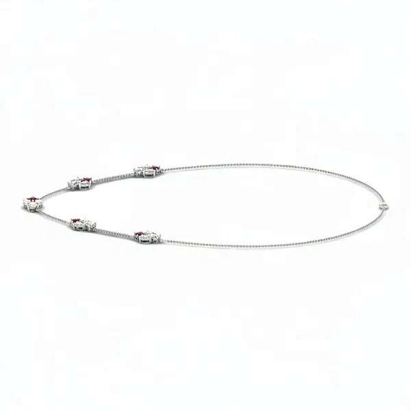 Dazzling Fringe Diamond Necklace - View 2