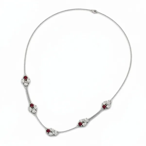 Dazzling Fringe Diamond Necklace - View 3