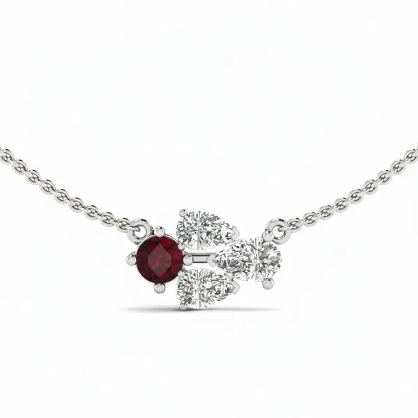 Dazzling Fringe Diamond Necklace - View 4