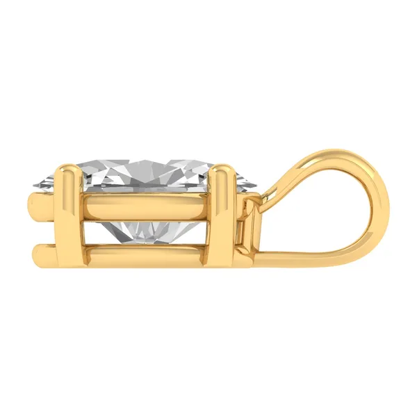 Precious Sunburst Diamond Pendant - View 3