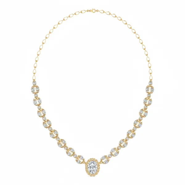 Polished Riviera Diamond Necklace - Laboratory-Grown Diamond Necklace