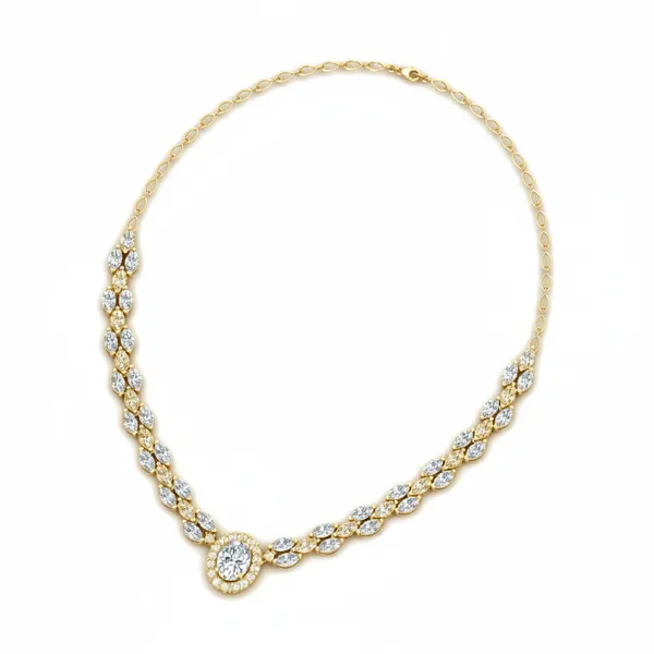 Polished Riviera Diamond Necklace - View 3
