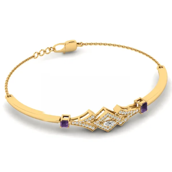 Splendid Modern Diamond Bracelet - View 4