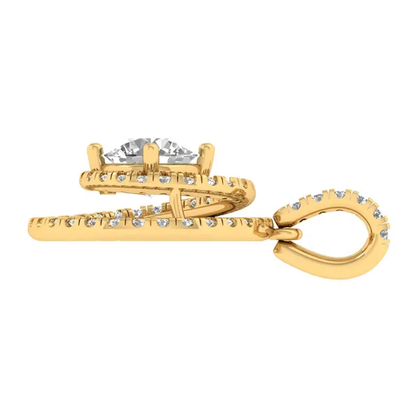 Statuesque Vintage Diamond Pendant - View 3
