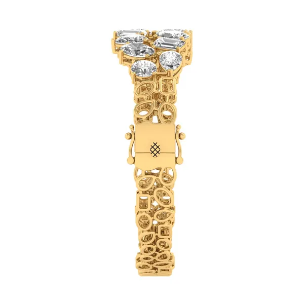 Sculptural Hinged Diamond Bangle - View 4