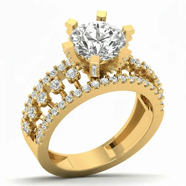 Lustrous Moonbeam Diamond Ring - Laboratory-Grown Diamond Ladies Ring