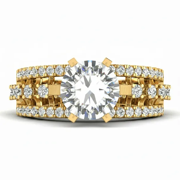 Lustrous Moonbeam Diamond Ring - View 2