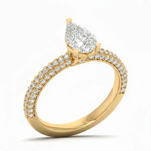 Gleaming Sovereign Diamond Ring - Laboratory-Grown Diamond Ladies Ring